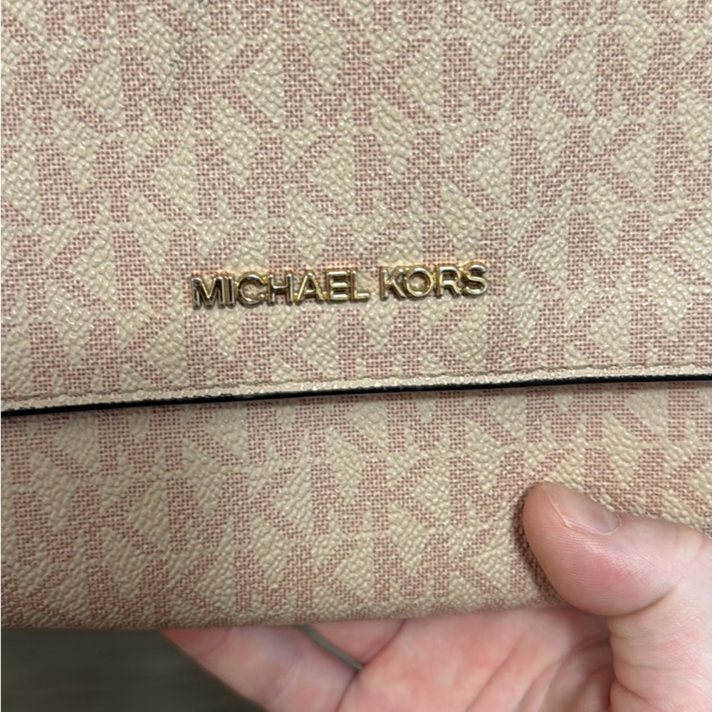 Michael Kors Beige Monogram Wallet